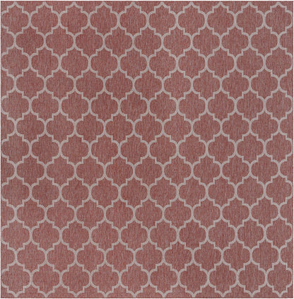 Unique Loom Outdoor Trellis Collection Area Rug - Trellis (Square 13' 0" x 13' 0", Rust Red/ Ivory)