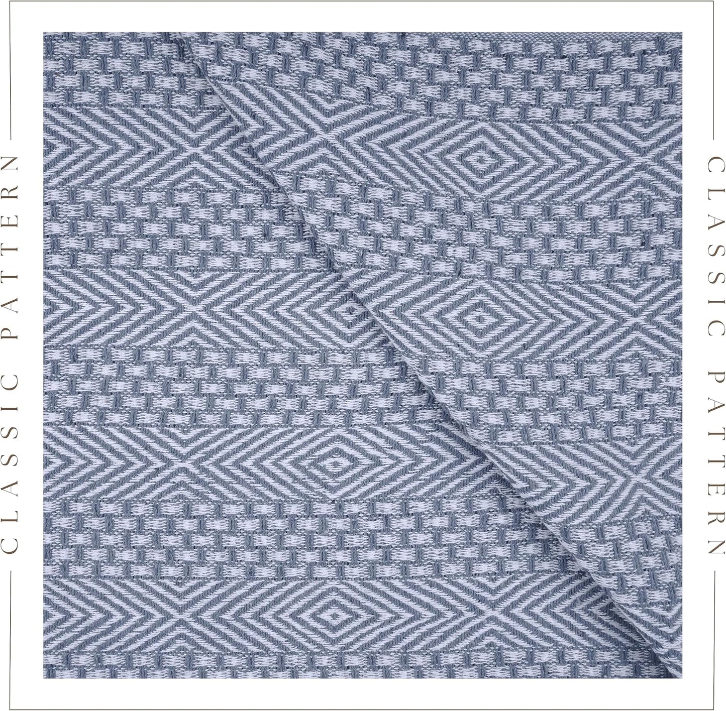 RAJRANG Dusty Blue Throw Blanket, Soft and Warm Living Room Decorative Throws - 60 x 50 Inch