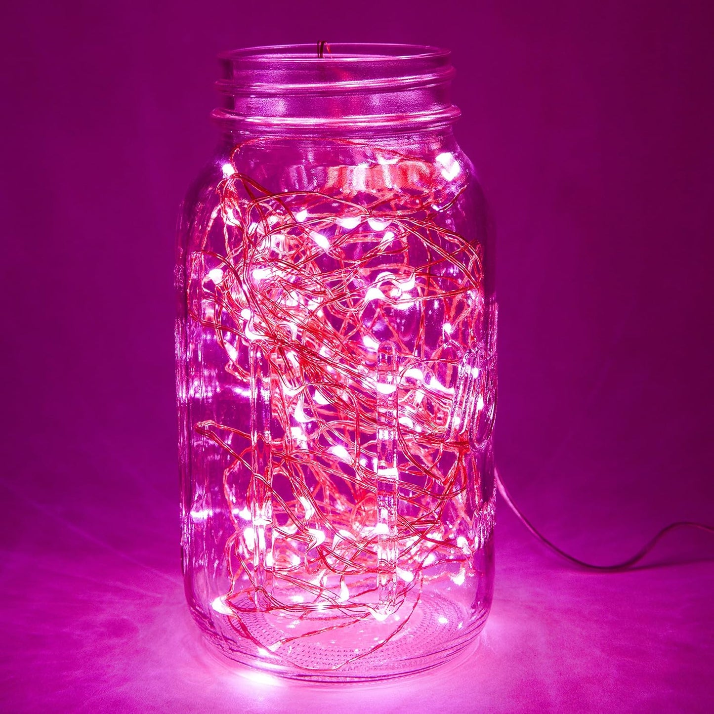 6 20 Hometown Evolution, Inc. Pink Fairy Lights - Battery Operated - Foot Pink LED Micro Lights on Copper Wire