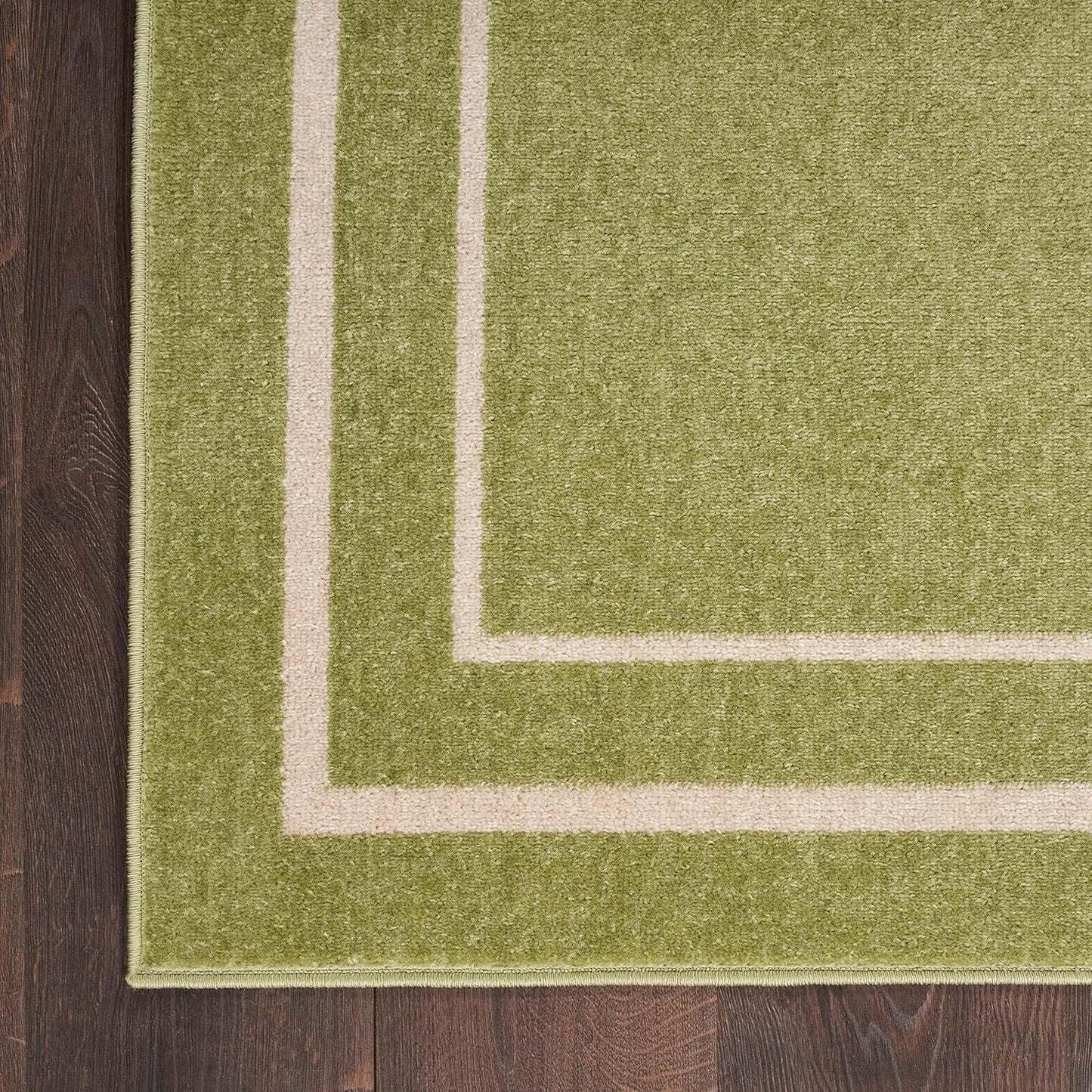 2'2" 7'6" (8' Nourison Home Nourison Essentials Green Ivory x Area Rug - Easy Clean, Non Shedding, Bed Room, Living