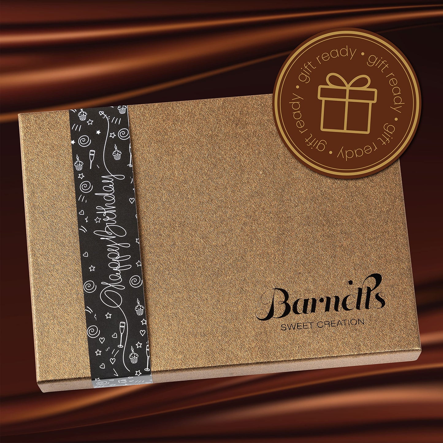 Barnetts Happy Birthday Gifts Chocolate Cookies Basket for Women, Prime for Mom, Wife, Aunt, Grandma, Niece, Daughter, Sister, Best Friend