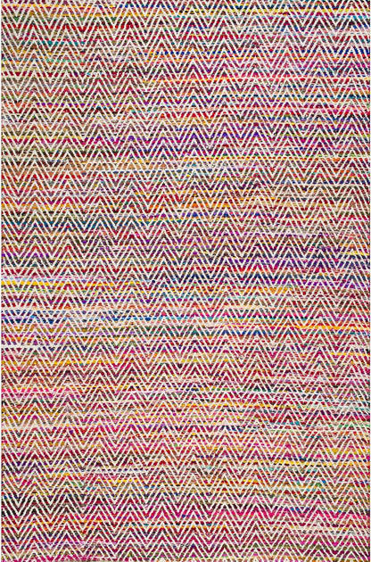nuLOOM Rochell Hand Woven Chevron Accent Rug, 2x3, Magenta