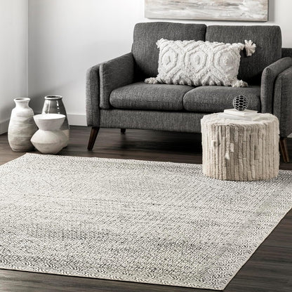 nuLOOM Abstract Tribal Accent Rug, 2' x 3', Grey, Machine Washable Rectangular Rug