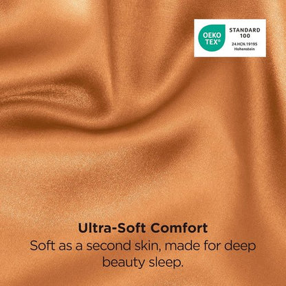 Bedsure Satin Pillowcase - Luxurious Silk-Like Feel | Standard Size 20x26 Inches, Orange, 2-Pack