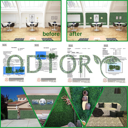 ODTORY Artificial Ivy Privacy Fence Wall Screen: 6FT X 12FT (72 sqft) UV-Anti Faux Boxwood Roll Panels Greenery Backdrop Ivy Vine Leaf Hedges Fence Panels for Indoor Outdoor Green Decor