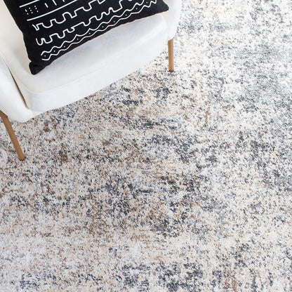 2' 4', (ASN705A) SAFAVIEH Aston Collection Accent Rug - x Ivory & Grey, Modern Abstract Design, Non-Shedding & Easy