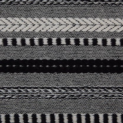 15x72 (15x77, DII Farmhouse Braided Stripe Table Runner Collection, Fringe Included), Black