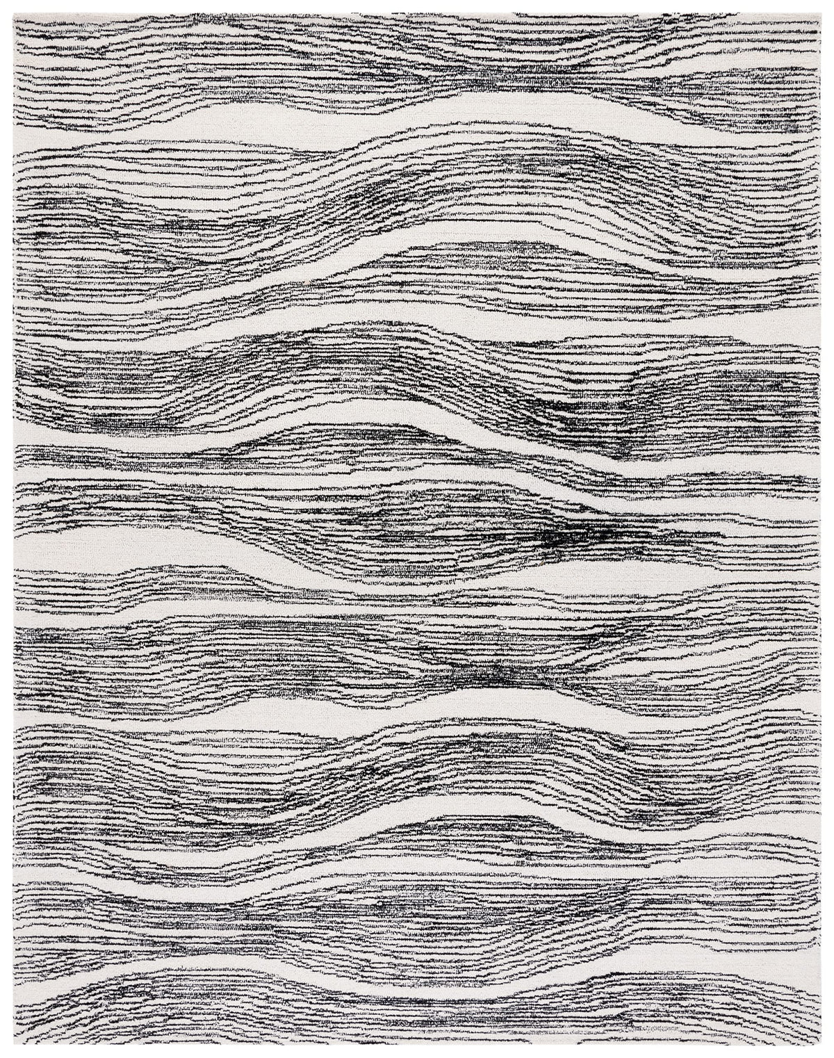 SAFAVIEH Metro Collection 8' x 10' IvoryBlack MET995B Handmade Premium Wool Living Room Dining Bedroom Area Rug