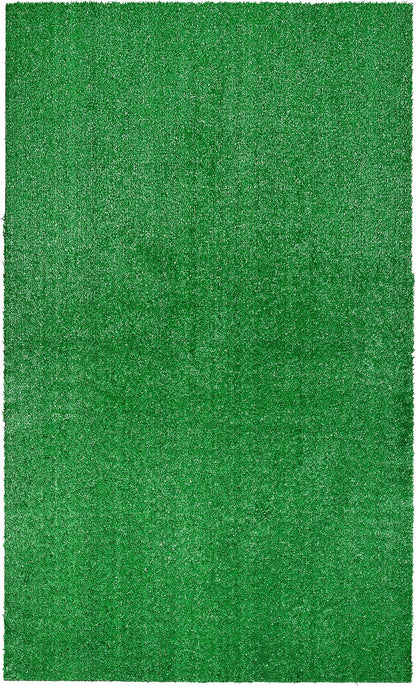 Garland Rug Large Indoor/Outdoor Area Rug 3 ft. x 5 ft., Green Artificial Grass