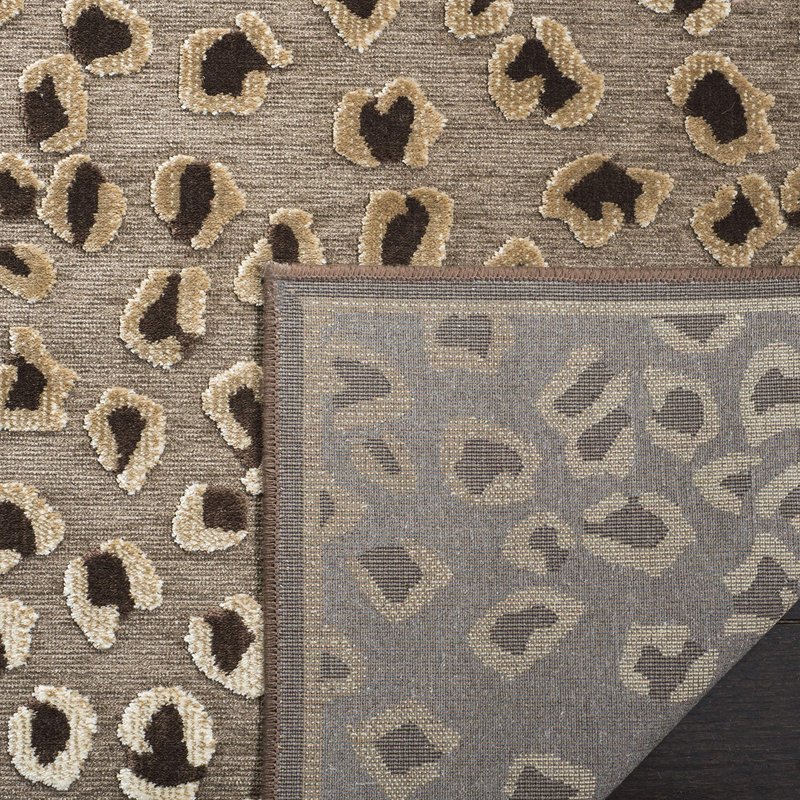 SAFAVIEH Paradise Collection Accent Rug - 2' x 3', Beige & Brown, Animal Print Viscose Design, Ideal for High Traffic Areas in Entryway, Living Room, Bedroom (PAR84-303)