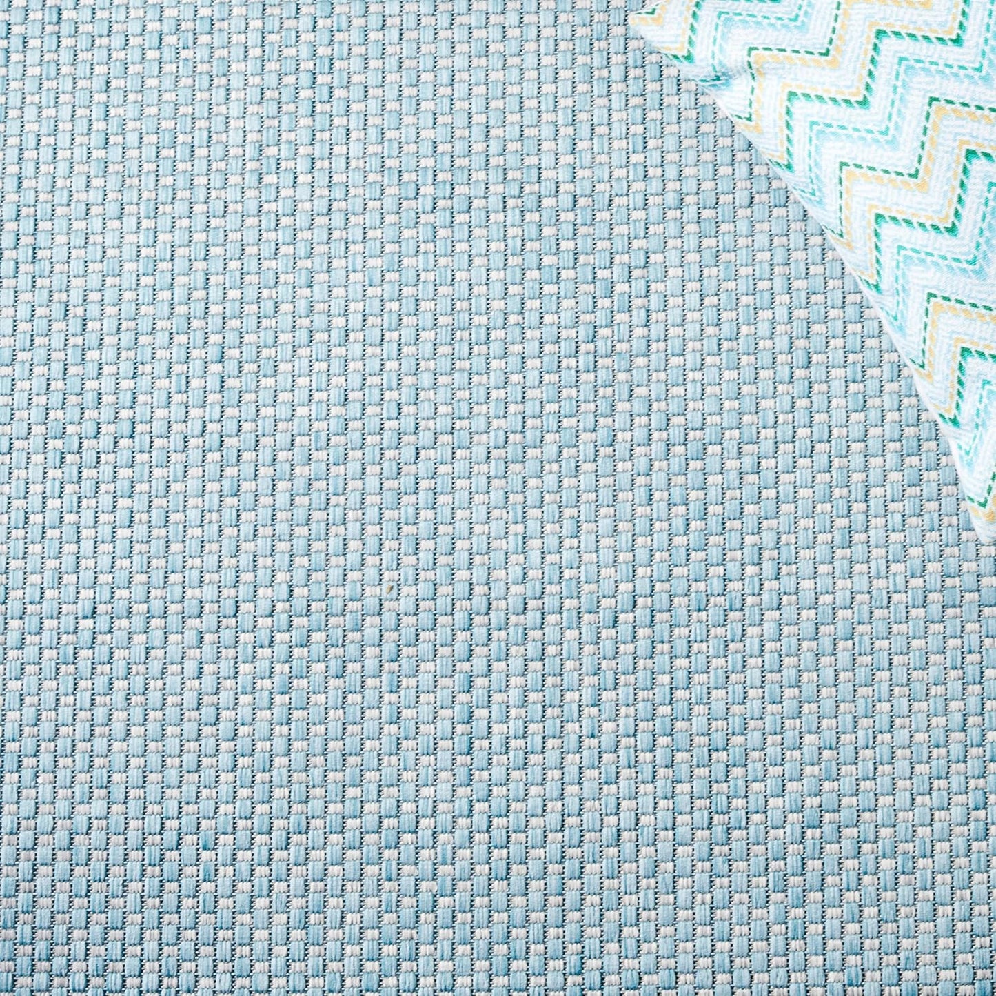 SAFAVIEH Courtyard Collection 2' x 3'7" Aqua/Grey CY8521 Indoor/Outdoor Waterproof Accent Rug for Patio and Mudroom