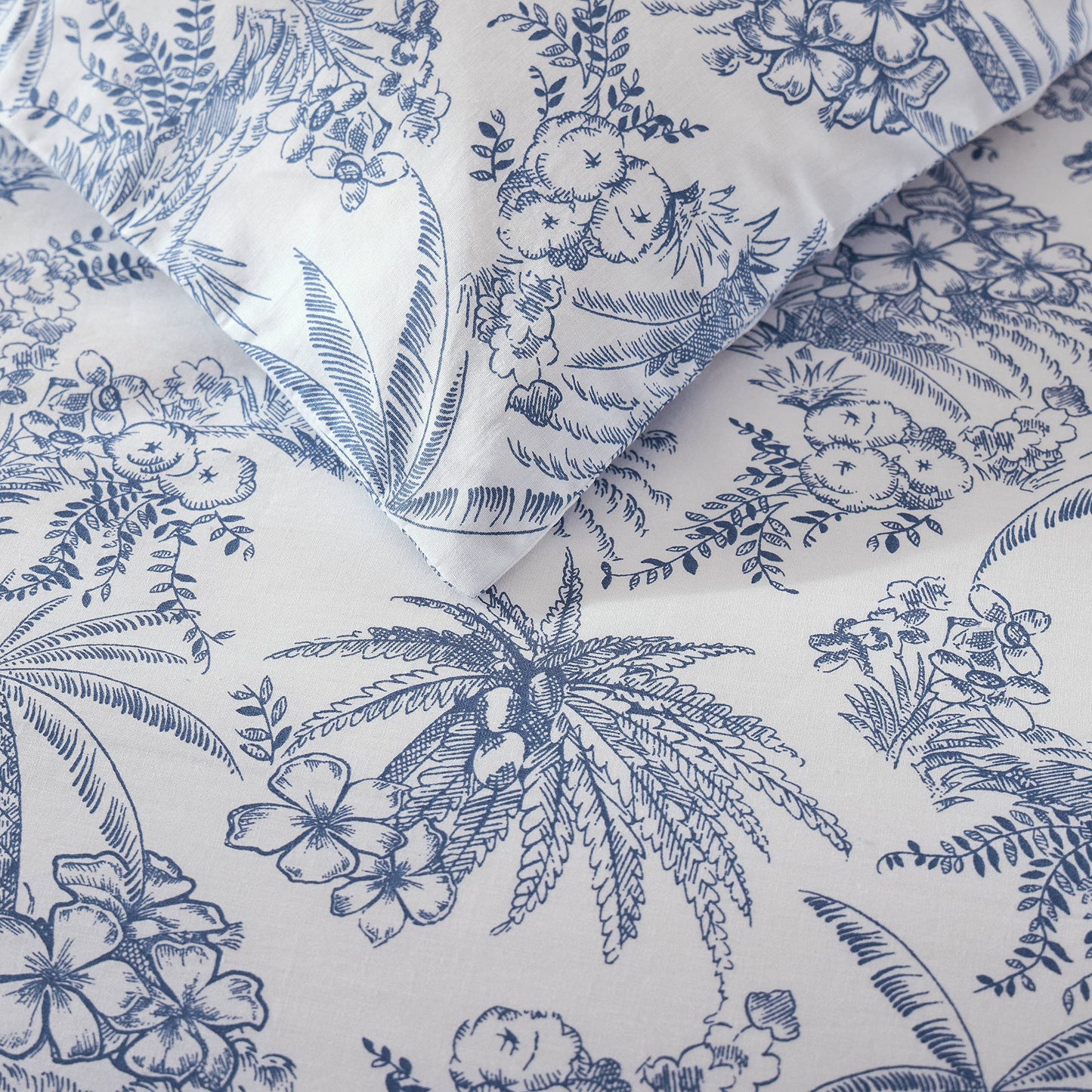 Tommy Bahama- King Duvet Cover Set, Reversible Cotton Bedding Set with Matching Shams, Coastal Bedding Set (Pen and Ink Blue, King)