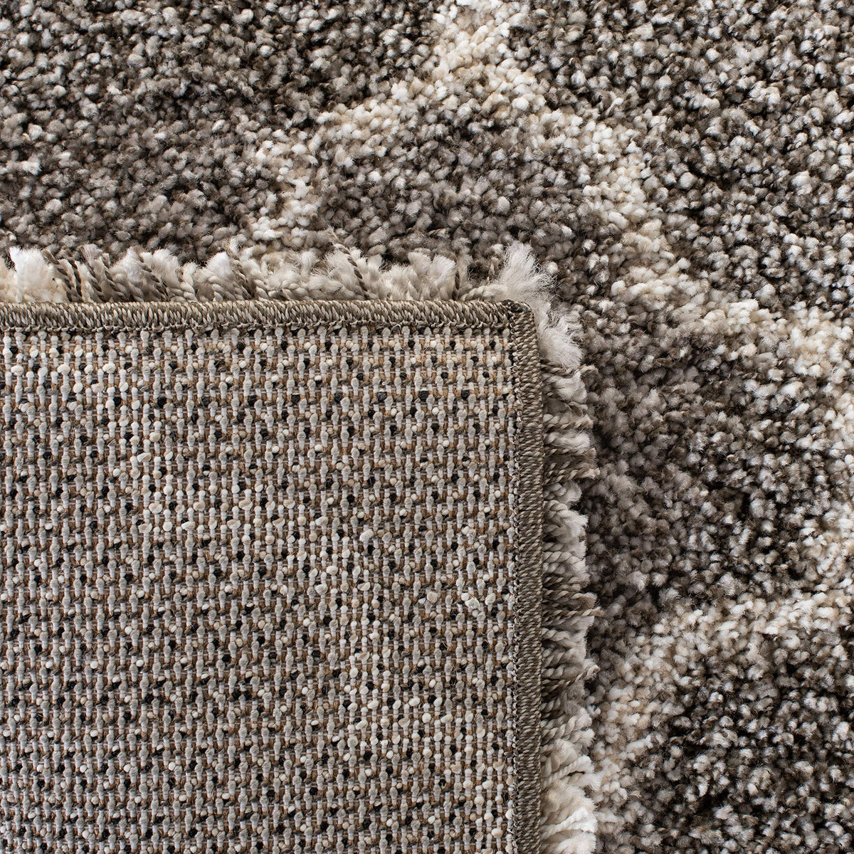 SAFAVIEH Hudson Shag Collection Area Rug - 10' x 14', Grey & Ivory, Moroccan Trellis Design, Non-Shedding & Easy Care, 2-inch Thick Ideal for High Traffic Areas in Living Room, Bedroom (SGH282B)