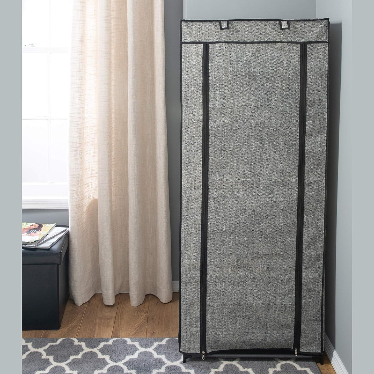 8 Closet 24 Simplify Tier Shoe Storage Organizer Rack with Cover, Free Standing, Holds Pairs, Good for Sneakers, Flats