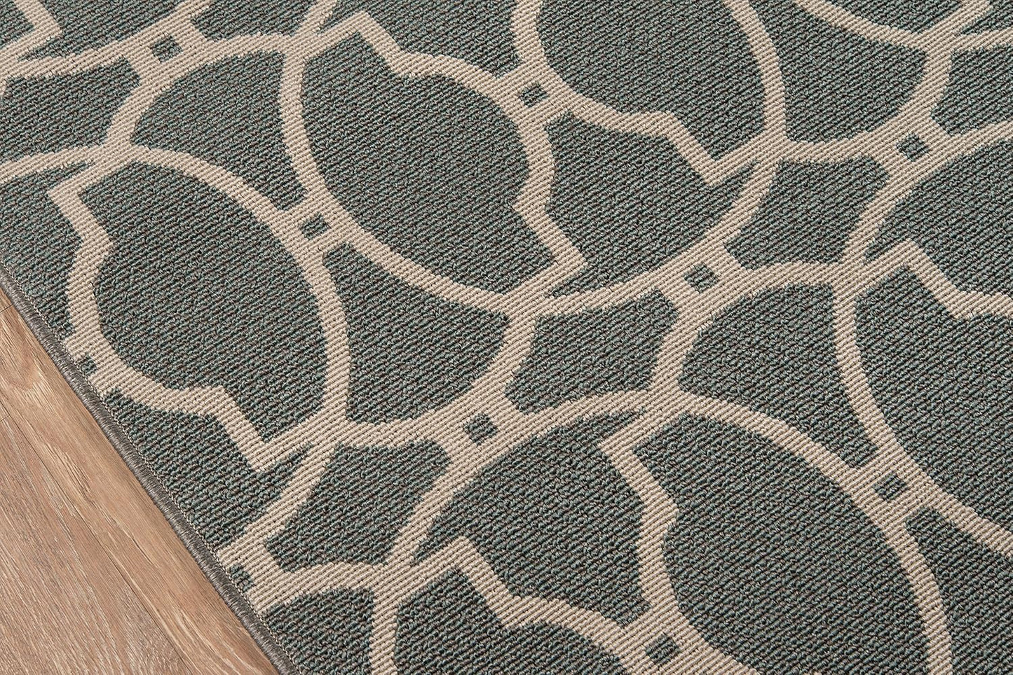 Momeni Rugs Baja Collection Indoor & Outdoor Area Rug, 1'8" x 3'7", Grey, Easy to Clean