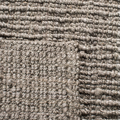 SAFAVIEH Area Rug 10' Square - Natural Fiber Collection - Large - Light Grey, Handmade Jute, Farmhouse Style, Chunky Textured Thick Pile (NF447G)
