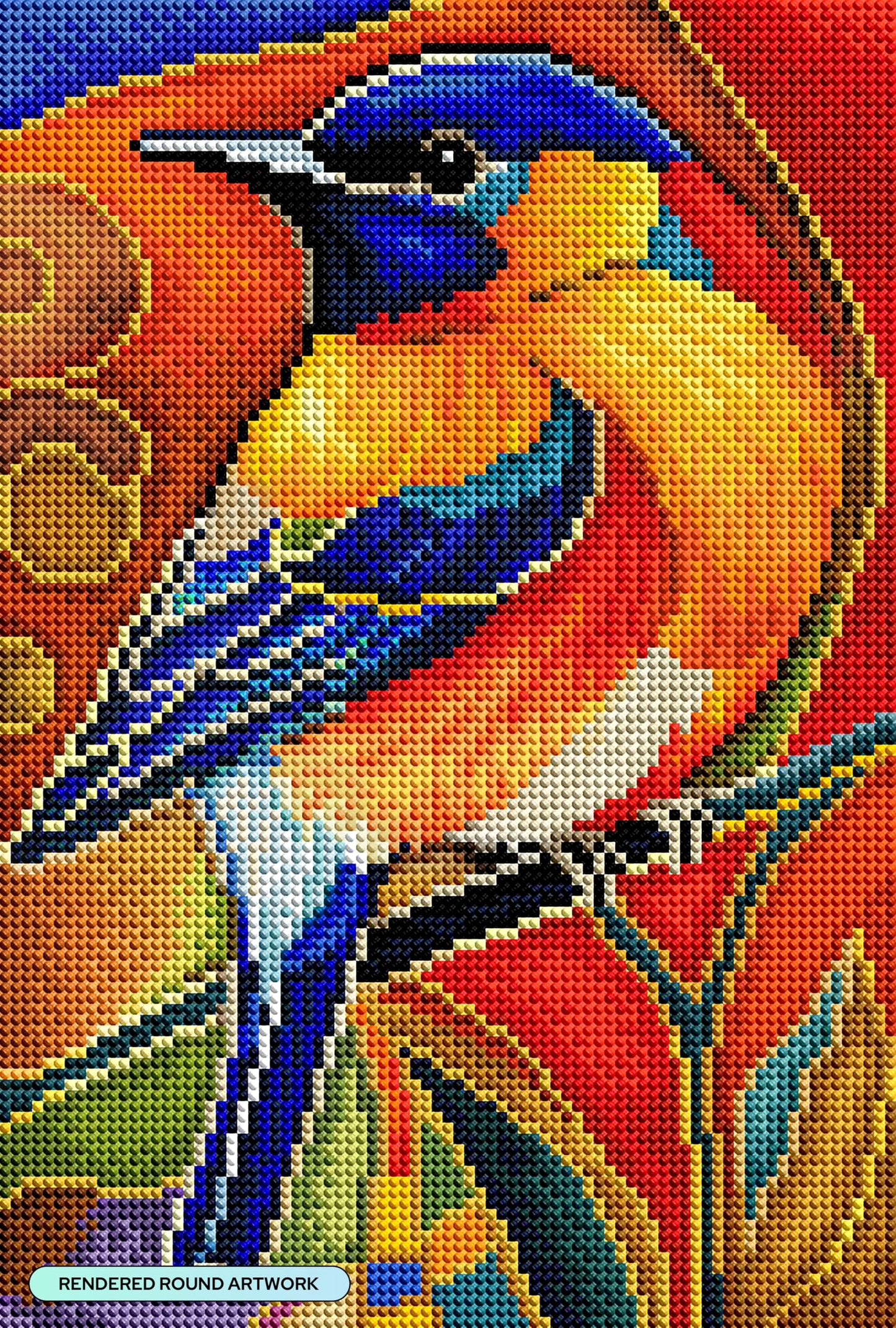 DIAMOND ART CLUB Bird of Joy Diamond Painting Kit, Fun DIY Crafts for Adults, Round Diamond Art Canvas, 9" x 13.5" (22.8 cm x 33.8 cm)