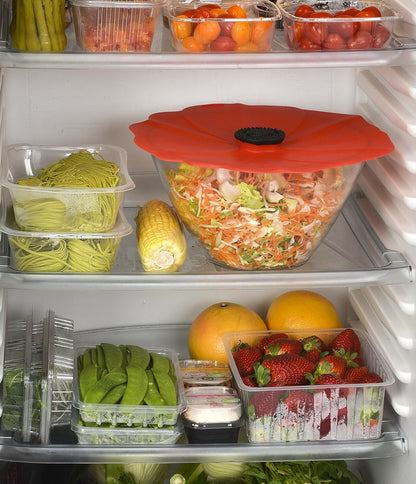 Charles Viancin Poppy Silicone Lid for Food Storage & Cooking, 9''/23cm, Airtight Seal, BPA-Free