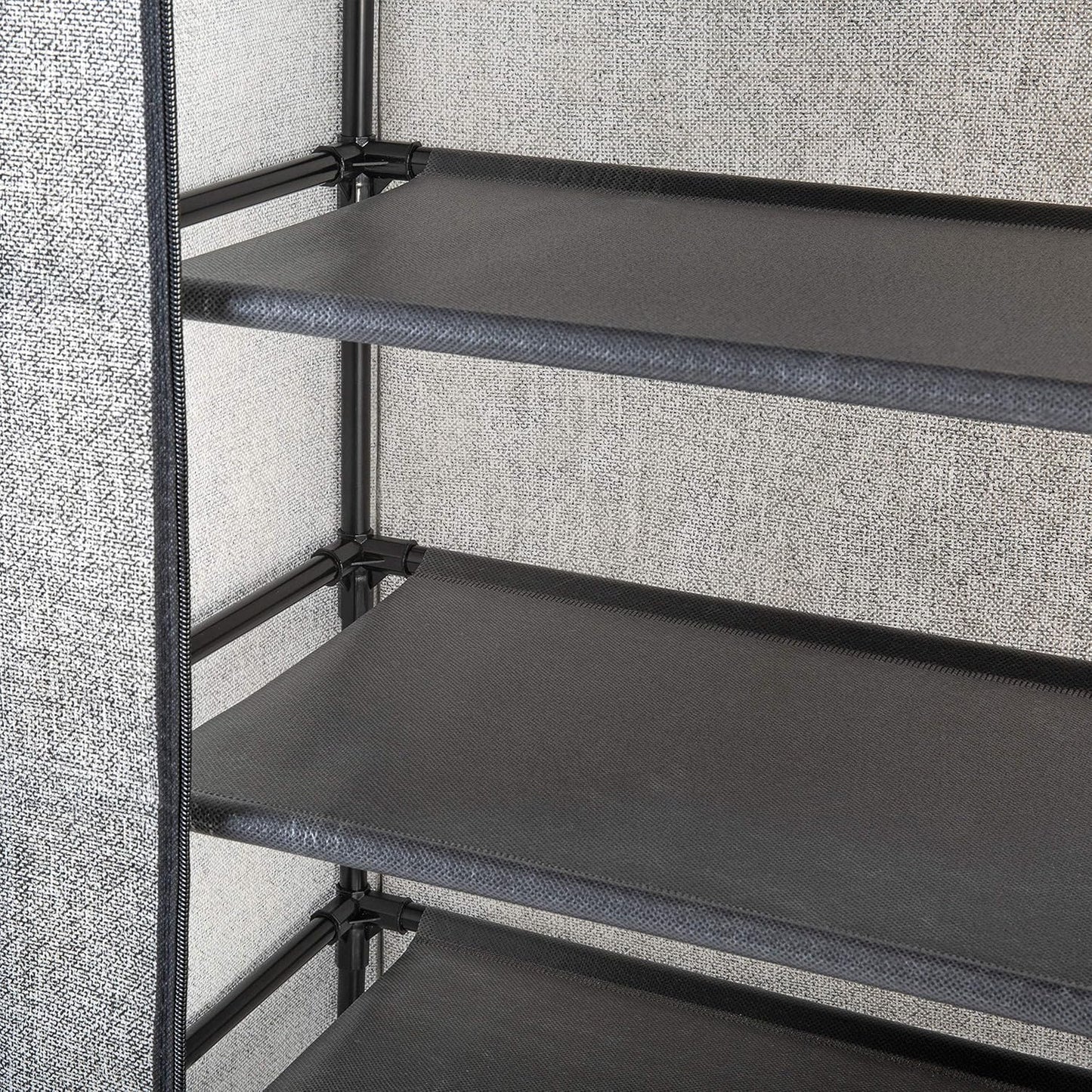 8 Closet 24 Simplify Tier Shoe Storage Organizer Rack with Cover, Free Standing, Holds Pairs, Good for Sneakers, Flats