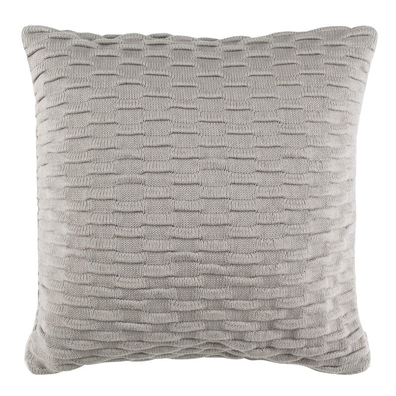 SAFAVIEH Home Noela Light Grey Knit 20-inch Decorative Pillow Pillow