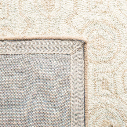 SAFAVIEH Area Rug 8x10 - Micro-Loop Collection - Large - Ivory & Light Green, Handmade Wool, Ideal for Living Room, Bedroom, Office, Dining Space (MLP950A)