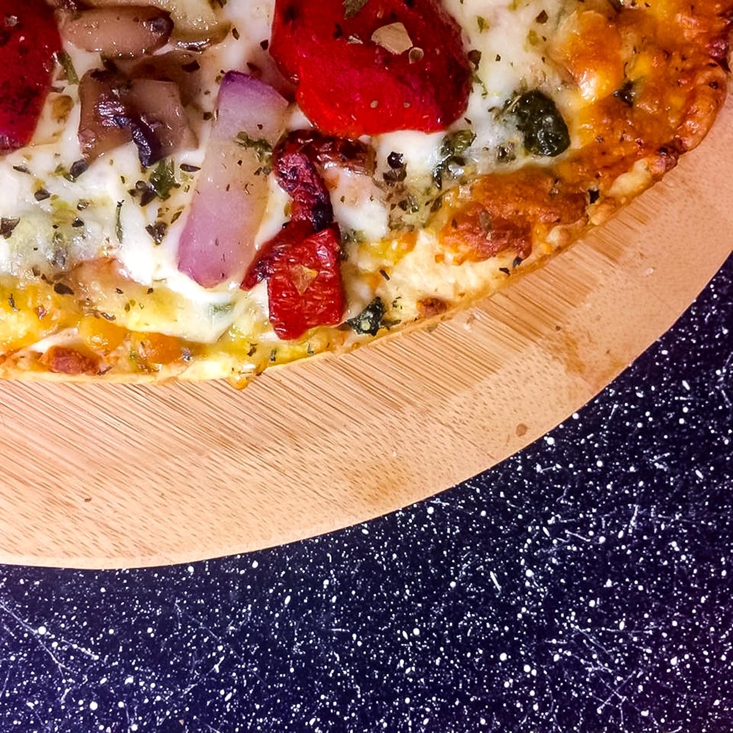 Camco Bamboo Pizza Peel, Charcuterie with Handle - Pizza & Bread Serving or Baking Board, 53000