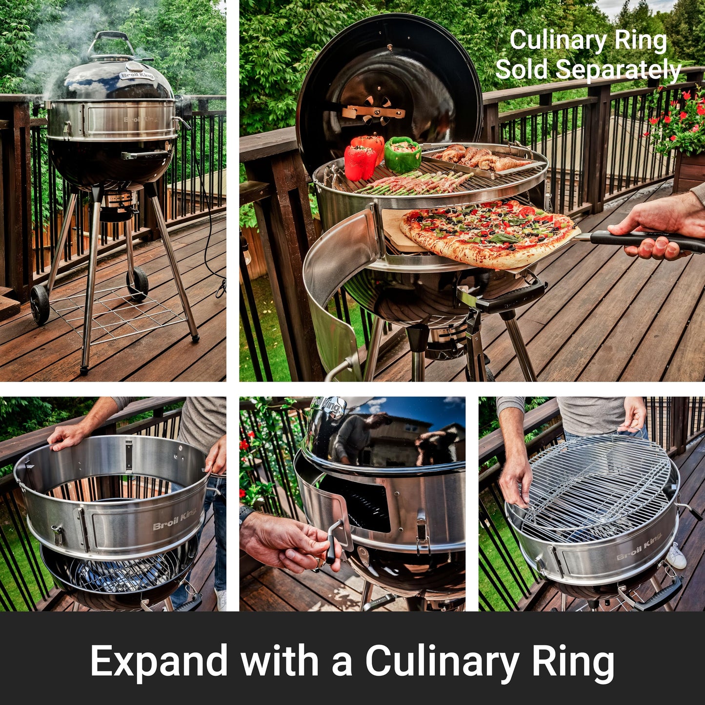 Broil King 401110B Kettle 22.5-IN Crown Charcoal Grill in Black