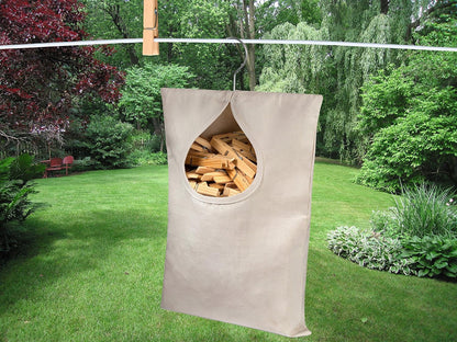 Handy Laundry Clothespin Bag - 11" x 15" - Holds 100 Medium-Sized Clothes Pins, Durable Canvas with Hook for Hanging