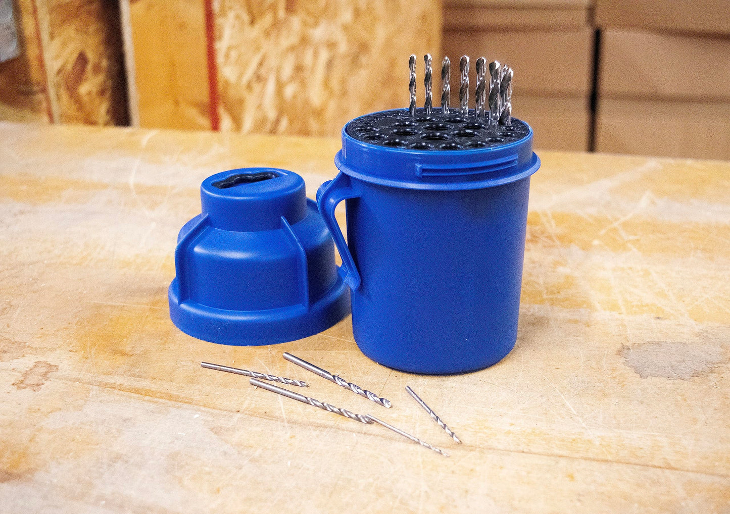Century Drill & Tool 28406 Empty Drill Bit Index Pod, Holds 29 Bits, 1/16" to 1/2", Twist Lock Storage