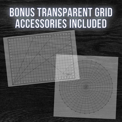 U.S. Art Supply Lightmaster 17"x24" (A2) LED Lightbox Board - 32.5" Diagonal, Ultra-Thin, Dimmable Light Pad - Measuring Grid & Protractor Included - 110V, Flicker-Free, Portable, 50,000 Hour LEDs