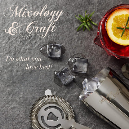 13 Set Mixology & Craft Bartender Kit - Piece Including Stainless Steel Cocktail Making with Bar Stand & Boston Shaker