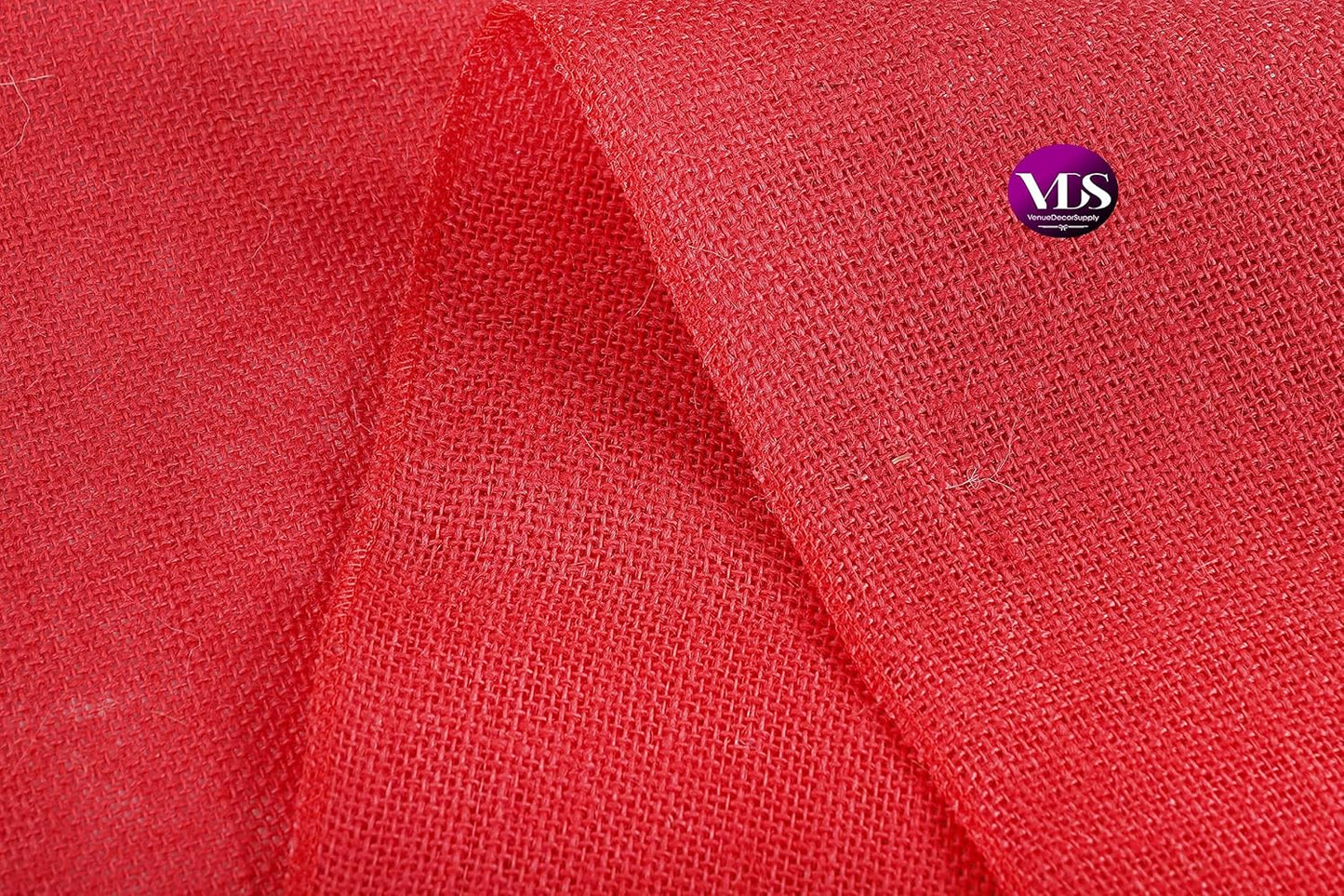 Pack 5, 100% 12X108 Inch)(Red) VDS of Burlap Table Runner Natural Jute Rustic Hessian Table Cloth Centrepiece