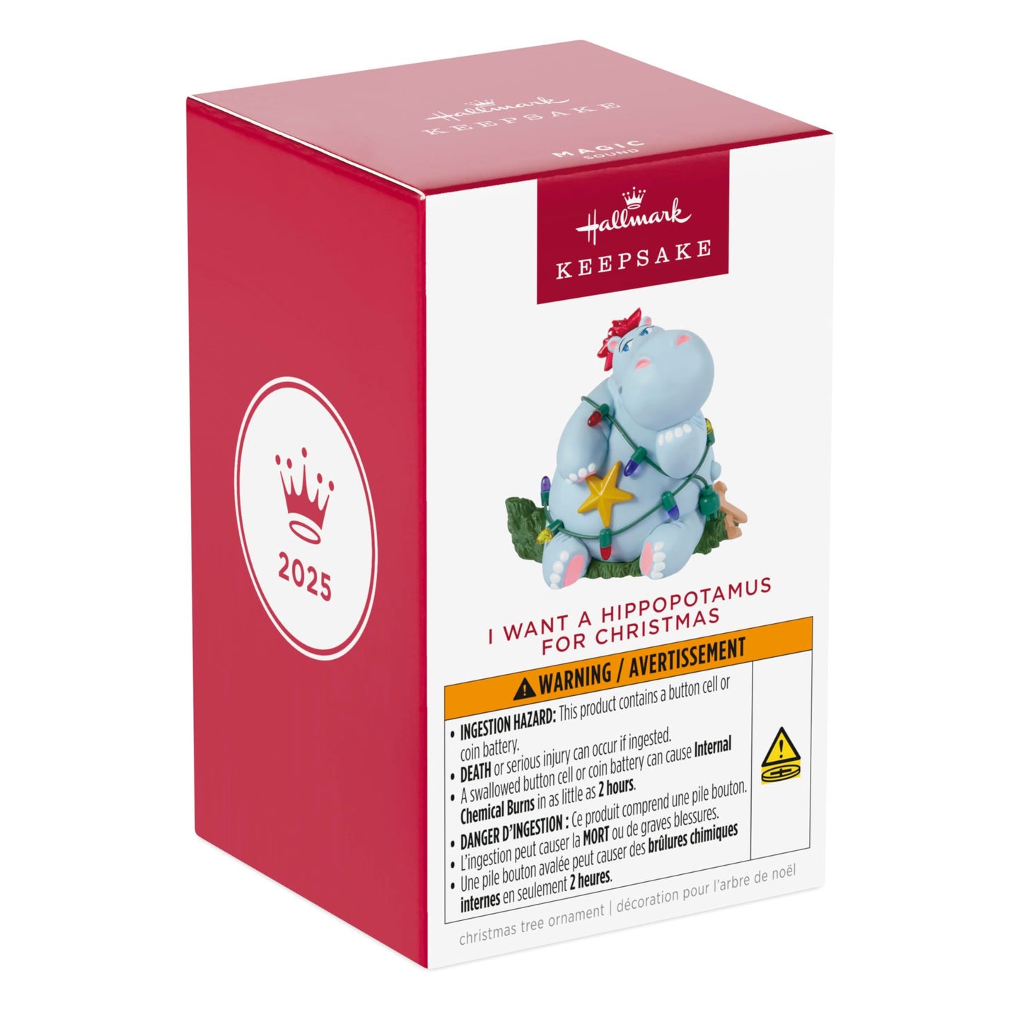 Hallmark Keepsake Christmas Ornament, I Want a Hippopotamus for Christmas Musical, Funny Gifts