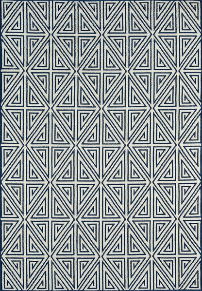 Momeni Rugs Baja Collection, 1'8" x 3'7", Contemporary Indoor & Outdoor Area Rug, Easy to Clean, Navy Blue