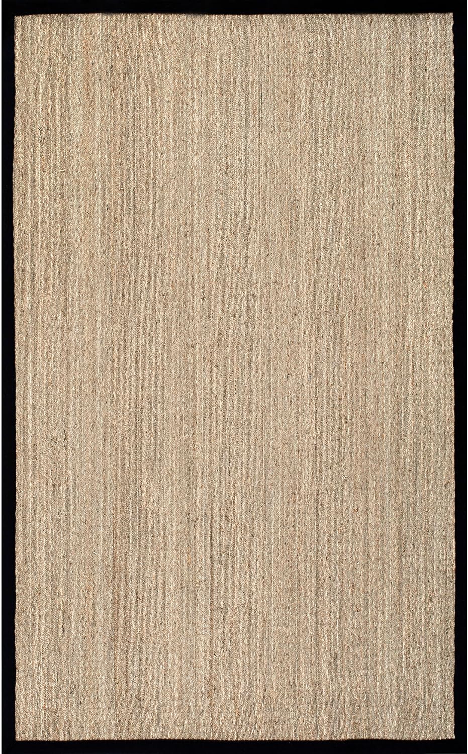 nuLOOM 2x3 Elijah Seagrass Area Rug, Black, Solid Farmhouse Style, Natural Fiber for Bedroom, Dining Room, Office