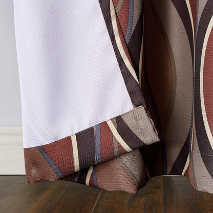 No. 918 Intersect Ogee Print Semi-Sheer Grommet Curtain Panel