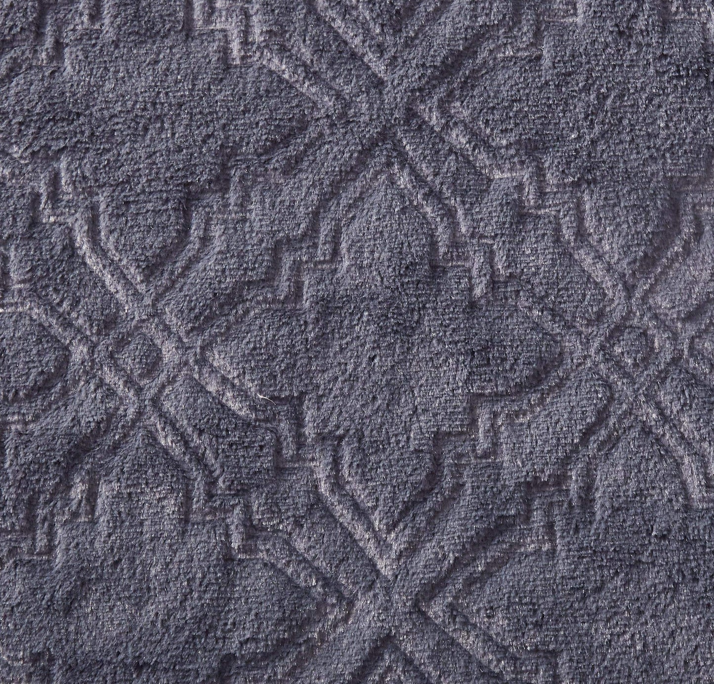 Tache Faux Fur Throw Blanket Dark Slate Navy Blue Diamond Trellis Pattern Super Soft Warm Fluffy Fuzzy Small Decorative Couch Lap White Sherpa Back Throw Blanket, 50x60