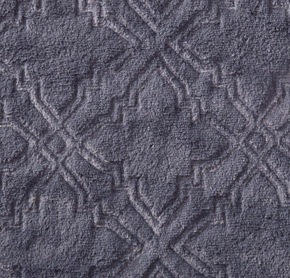 Tache Faux Fur Throw Blanket Dark Slate Navy Blue Diamond Trellis Pattern Super Soft Warm Fluffy Fuzzy Small Decorative Couch Lap White Sherpa Back Throw Blanket, 50x60