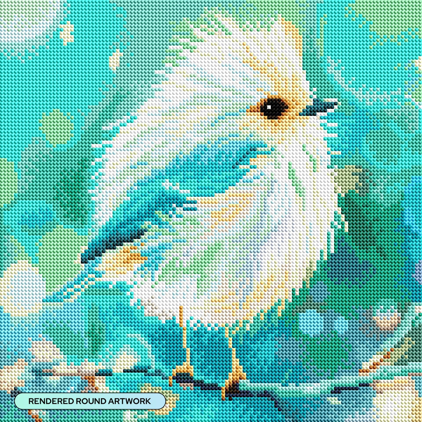 DIAMOND ART CLUB Good Morning - Bird Diamond Painting Kit, Fun DIY Crafts for Adults, Round Diamond Art Canvas, 13" x 13" (33 cm x 33 cm)