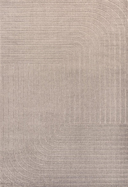 JONATHAN Y Odense High-Low Angle Light Taupe 8x10 Indoor/Outdoor Area Rug for Patio, Backyard, Living Room, Bedroom, Office, Hose-Washable (SCN101C-8)