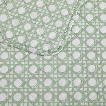 Tommy Bahama - King Quilt Set, Luxurious Bedding with Matching Shams, Coastal Inspired Room Essentials (Bahama Diamond Isle Green, King)