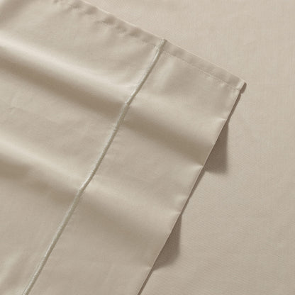 Nautica - King Sheets, Cotton Sateen Bedding, 400 Thread Count, Silky Smooth & Wrinkle Resistant (Regatta Beige, King)