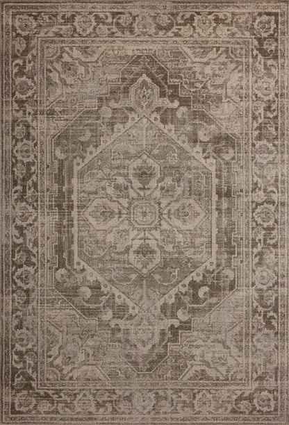 Loloi Magnolia Home by Joanna Gaines Mona Collection MOA-01 Cocoa/Stone 2'-6" x 8'-0" Runner Rug