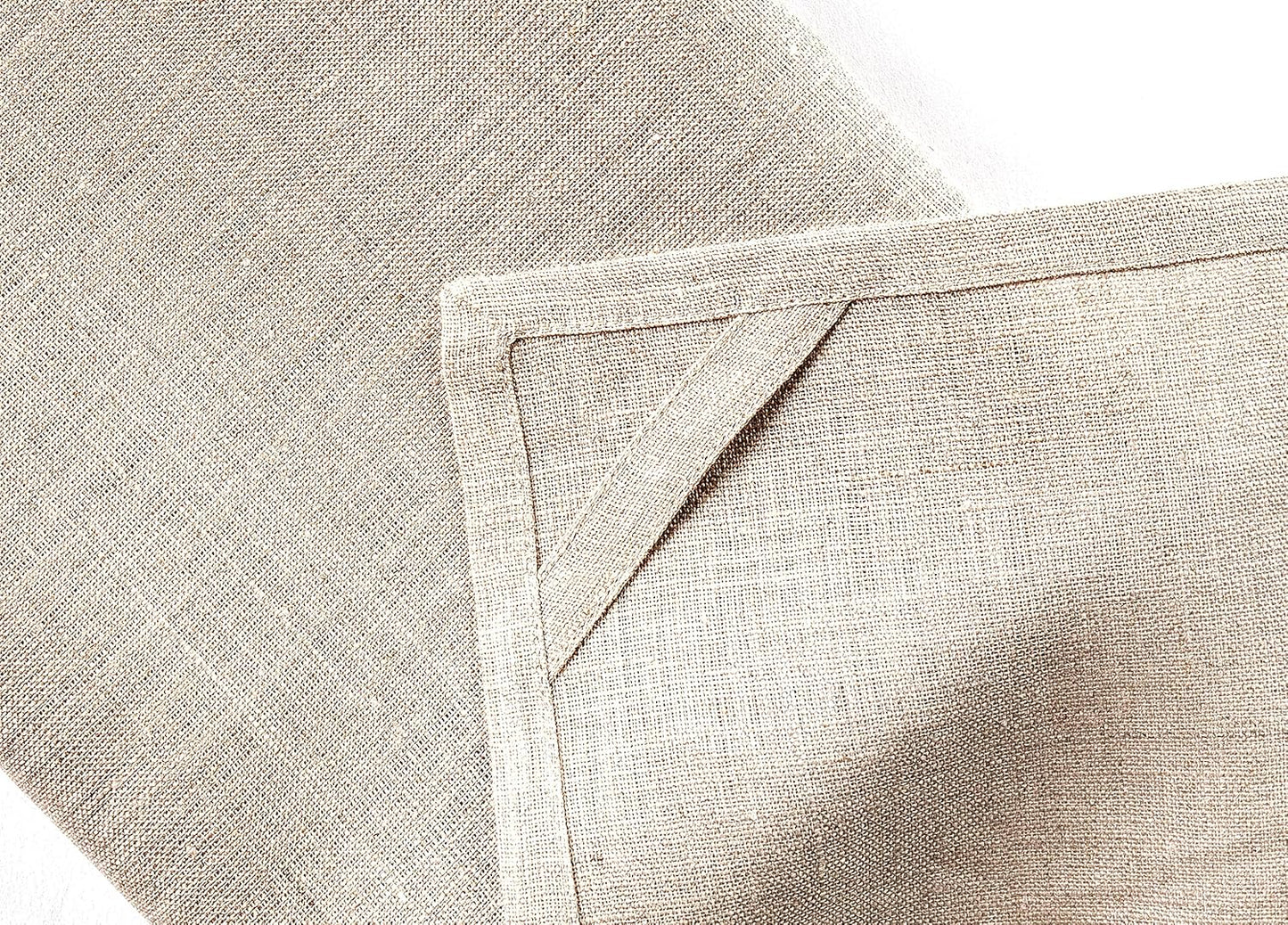 Solino Home Linen Kitchen Towels Set of 2 - 100% Pure Linen, Natural 17 x 26 Inch, Machine Washable
