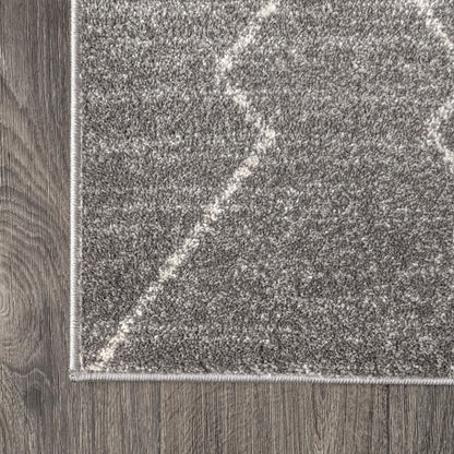 JONATHAN Y Alia Moroccan Beni Souk Gray/Cream Indoor Area Rug, 3x5, Bohemian, Scandinavian, Easy-Cleaning for Living Room, Bedroom, Kitchen, Pet Friendly, Non-Shedding (MOH202B-3)