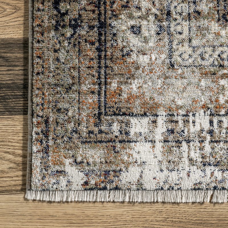 nuLOOM Fringed Performance Indoor Area Rug, Power Loomed, Easy Clean, Durable, Non-Shed, 4' x 6', Charvi Multi