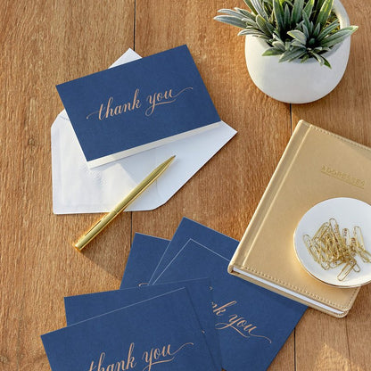 Hallmark Pack of Thank You Cards, Elegant Silver Foil (40 Thank You Notes with Envelopes)