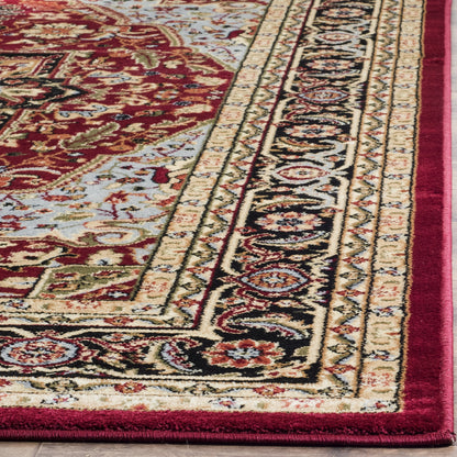 SAFAVIEH Lyndhurst Collection Area Rug - 9' x 12', Red & Black, Traditional Oriental Design, Non-Shedding & Easy Care, Ideal for High Traffic Areas in Living Room, Bedroom (LNH330B)