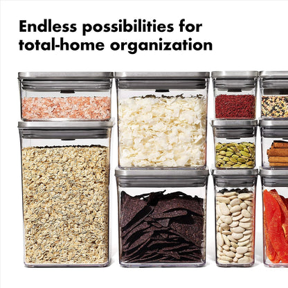OXO STL Pop Small Square Mini Container - 0.4 QT | Airtight Food Storage Solution