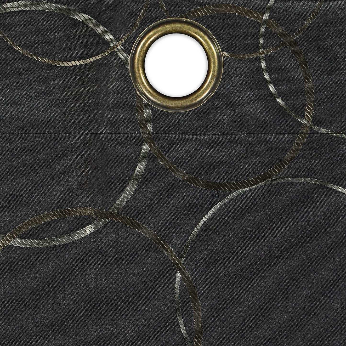 ECLIPSE Meridian Modern Blackout Thermal Grommet Window Curtain, Black, 42 in x 84 in, 1 Panel for Bedroom or Living